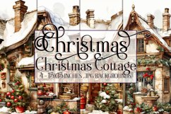 Christmas Background, Christmas Cottage, Holiday Cabin, Home Product Image 1