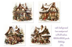Christmas Background, Christmas Cottage, Holiday Cabin, Home Product Image 2