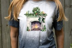 Christmas Fireplace Watercolor Clipart Bundle Product Image 2