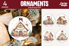 christmas cottage ornaments