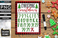 Christmas Countdown Dry Erase Board PNG Sublimation Product Image 1