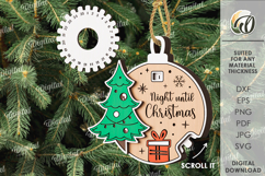 Christmas Countdown ornament Lasercut. Christmas SVG Product Image 1