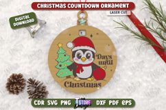 Christmas Countdown Ornament Laser Cut | Christmas Calendar Product Image 1
