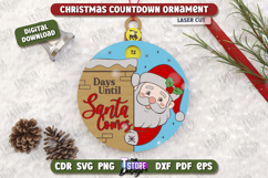 Christmas Countdown Ornament Laser Cut | Christmas Calendar Product Image 1