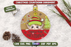 Christmas Countdown Ornament Laser Cut | Christmas Calendar Product Image 1