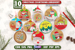 Christmas Countdown Laser Cut Bundle, Christmas Ornament SVG Product Image 1