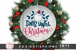 Christmas round sign svg