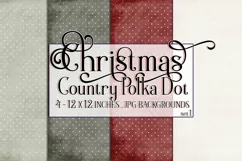 Christmas Background, 12x12 Country Christmas Polka Dot Product Image 1