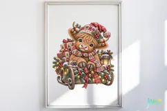 Christmas Cow PNG Product Image 2