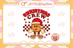 Retro Christmas crew svg / Cookies for Santa Svg Product Image 1