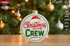 Christmas Crew SVG | Christmas Round Sign SVG | Xmas SVG Product Image 1