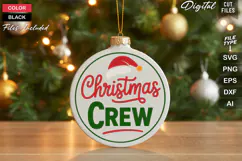 Christmas Crew SVG | Christmas Round Sign SVG | Xmas SVG Product Image 1