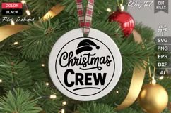 Christmas Crew SVG | Christmas Round Sign SVG | Xmas SVG Product Image 3