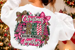 Christmas Crew PNG, Preppy Christmas PNG, Leopard Product Image 3