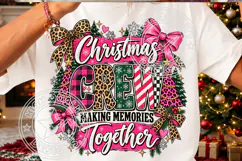 Christmas Crew PNG, Preppy Christmas PNG, Leopard Product Image 1