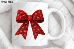 Christmas Crochet Bow PNG Product Image 3