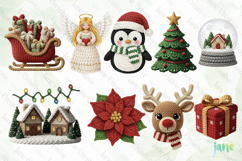 Christmas Crochet Yarn Clipart Bundle Product Image 8