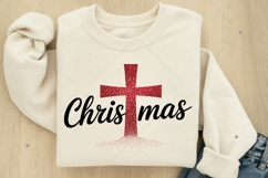 Christmas Cross PNG, Christmas Sublimation Png, Faith Png Product Image 6