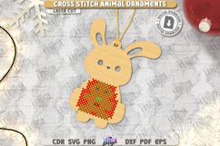 Christmas Animal Cross Stitch Ornaments Laser Cut Bundle Product Image 3