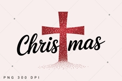 Christmas Cross PNG, Christmas Sublimation Png, Faith Png Product Image 2