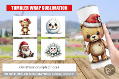 Christmas Crumpled Faces Tumbler Product Image 1