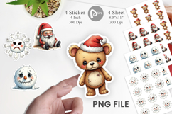 Christmas Crumpled Faces Sticker Product Image 1