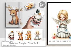 Christmas Crumpled Faces Digital Paper Product Image 1