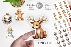 Christmas Crumpled Faces Sticker Product Image 1