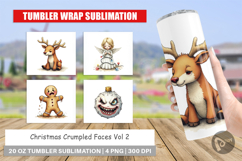 Christmas Crumpled Faces Tumbler Product Image 1