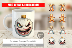 Christmas Crumpled Faces Mug Wrap Product Image 1