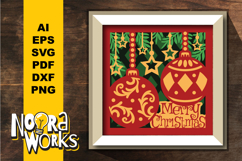 Christmas Crystal Ball Shadow Box: Cricut SVG File Product Image 1