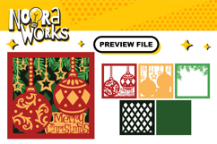 Christmas Crystal Ball Shadow Box: Cricut SVG File Product Image 2