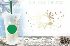 Christmas starbucks cup svg, venti cold cup svg wrap Product Image 1