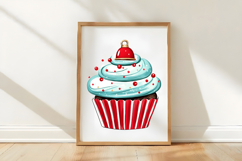 Christmas Cupcake Clipart Sublimation Product Image 3