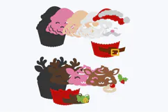 Christmas Cupcakes 3D SVG Product Image 3