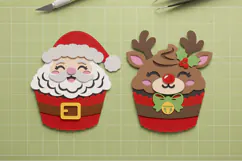 Christmas Cupcakes 3D SVG Product Image 4