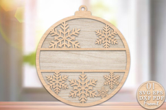 Christmas Custom Ornament Laser Cut Design SVG Product Image 1