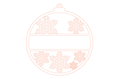 Christmas Custom Ornament Laser Cut Design SVG Product Image 2