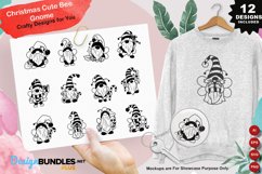 Christmas Cute Bee Gnome Clipart Set Product Image 1