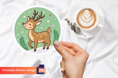 Christmas Cute Deer Sticker, Christmas Animal Sticker Product Image 1