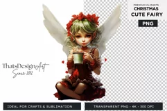 Cute Christmas Fairies PNG Clipart - Fairy art Product Image 1