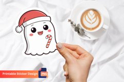 Christmas Cute Ghost Sticker, Christmas Sticker Art Product Image 1