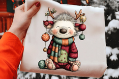 Christmas Cute Hedgehog Clipart Product Image 2