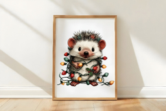 Christmas Cute Hedgehog Clipart Product Image 3