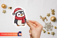 Christmas Cute Penguin Stickers, Penguin Art Stickers Product Image 1