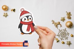 Christmas Cute Penguin Stickers, Penguin Art Stickers Product Image 1