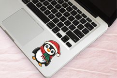 Christmas Cute Penguin Sticker Clipart Bundle Product Image 2