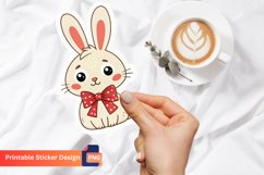 Christmas Cute Rabbit Sticker, Christmas Bunny Sticker Product Image 1
