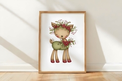 Christmas Cute Reindeer Clipart Product Image 3