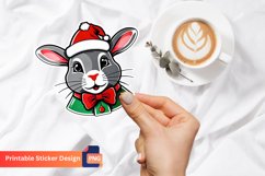 Christmas cute retro forest animal sticker Product Image 1
